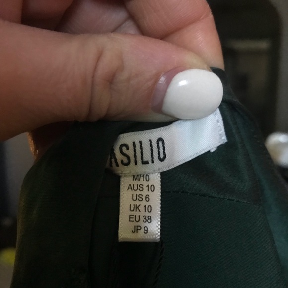 🆕 NWT ASILIO 💚 Longsleeve Silk Mini Dress - Picture 7 of 8